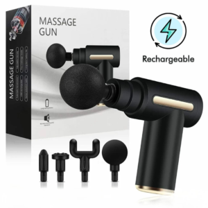 Charge Go Massage Gun | Body Massager for Pain Relief | Massage Gun for Back Leg & Full Body | 4 Specialized Heads For Full Body Pain Relief